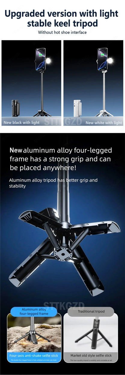 Super Mini Selfie Stick – Portable Phone Holder with Bluetooth Remote for Live Broadcast & Shooting