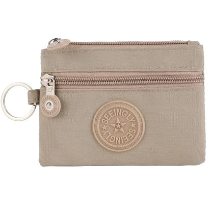 2023 Durable Canvas Money Coin Purse with Key Ring – Waterproof, Wear-Resistant Wallet & Credit Card Holder for Men & Women