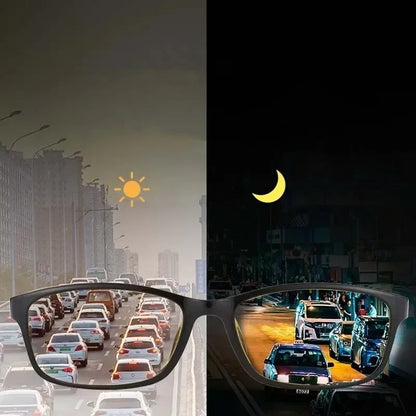 Vintage Unisex Anti-Glare Night Vision Driving Glasses – Ultralight Square Frame Myopia Eyewear (-4.0)