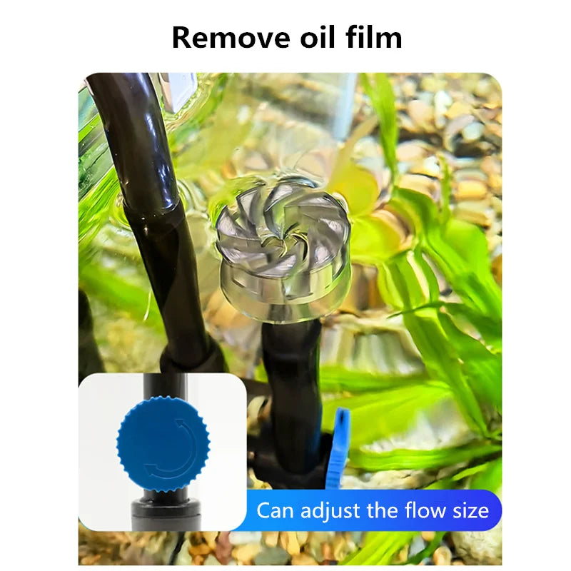 220V Silent Aquarium Filtration System – Wall-Mounted Integrated Filter & Oxygenation Machine for Fish Tanks