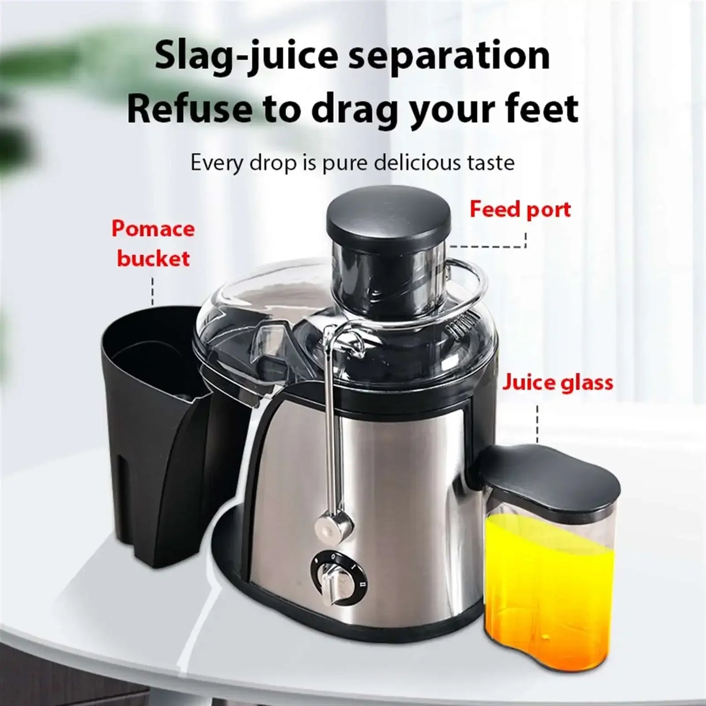 400W Juice Extractor — 22000RPM Motor, 3" Wide Chute, 2-Speed Juicer for Whole Fruits & Vegetables, Easy-Clean Design