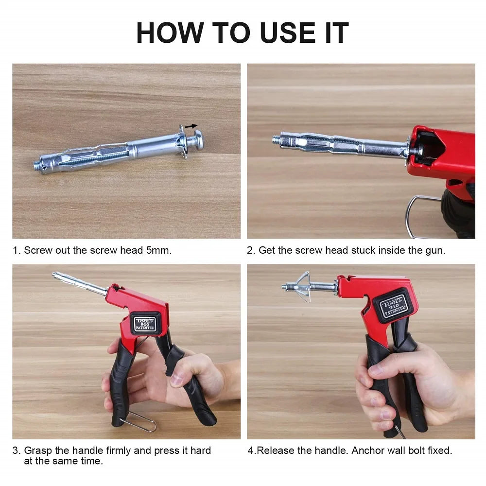 Molly Bolts Heavy Duty Drywall & Plaster Wall Anchors Kit — Hollow Wall Anchors with Setting Tool, Metal Anchors & Screws
