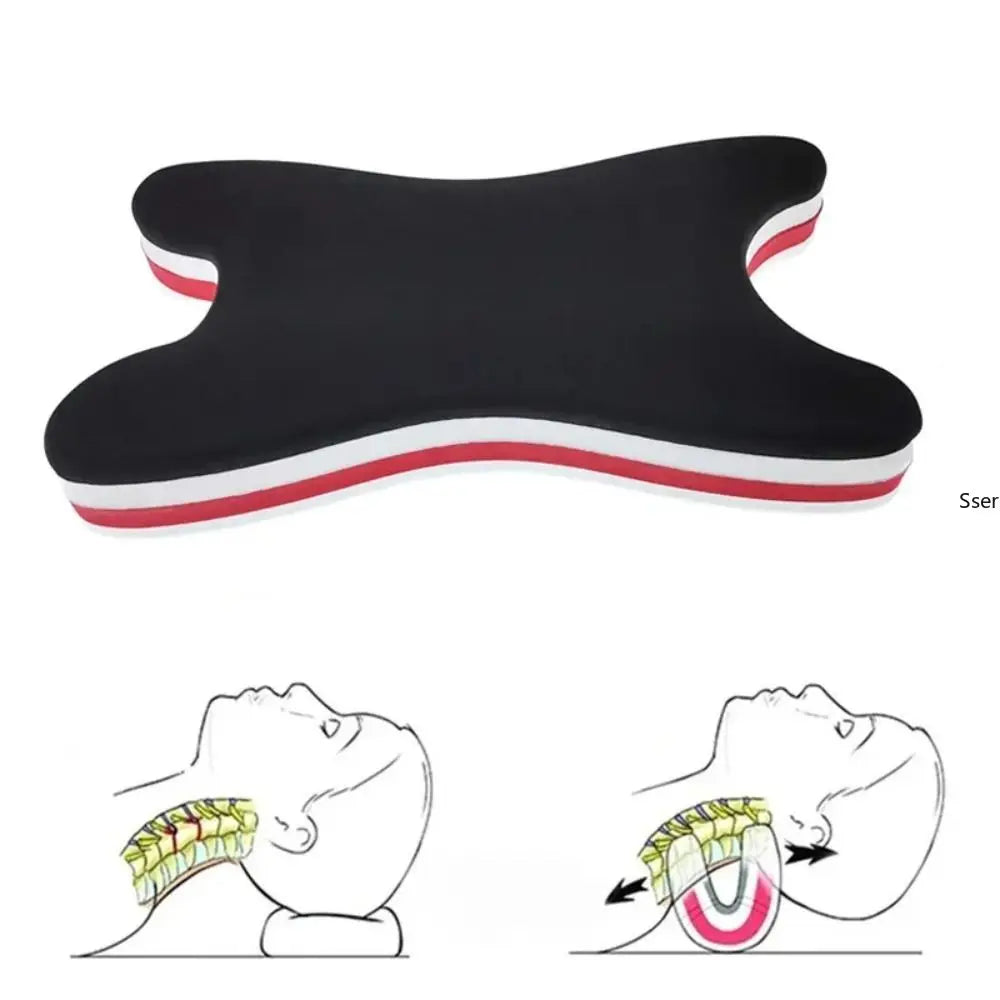 Cervical Neck Stretcher Pillow - Portable Orthopedic Traction & Massage Device
