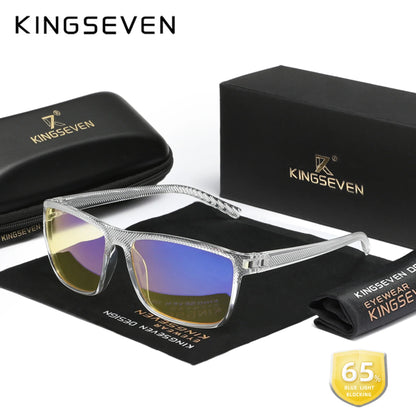 99% Blue Light Blocking Glasses — KINGSEVEN Transparent Lens Computer Eyeglasses