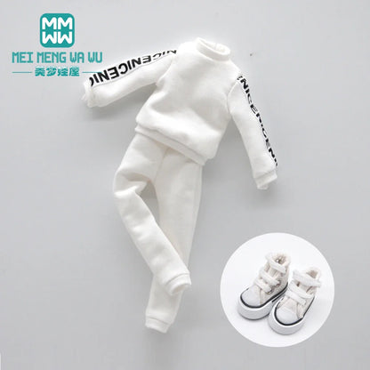 Blythe Doll Accessories Set – Fashion Sweatshirt, Shoe Covers & Sneakers for Blythe & Azone Dolls, Christmas Gift