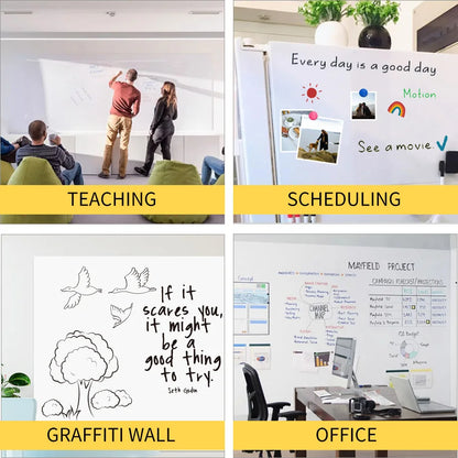 Magnetic Dry Erase Chalkboard Contact Paper – Soft Whiteboard Wall Sticker for Home Office & Teaching