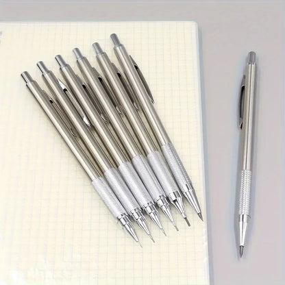 All-Metal Mechanical Pencil Set – 0.3–2.0mm Retractable Lead Pencils for Writing, Drawing & Sketching