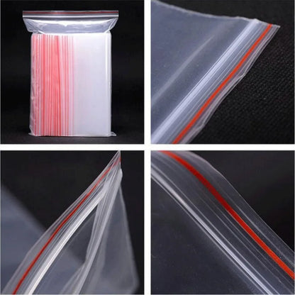 500/100pcs Self-Seal Transparent Plastic Bags – Storage Pouches for Jewelry, Food, Pills, Wholesale