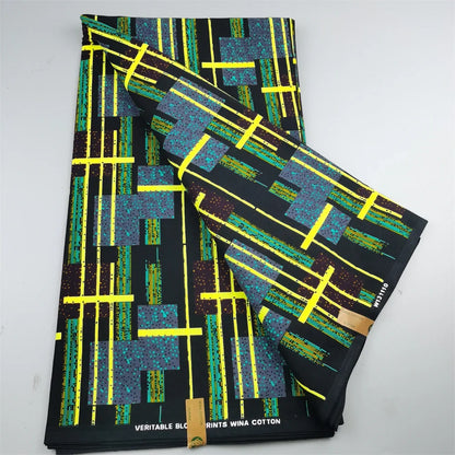 African Ankara Wax Print Fabric - 100% Cotton Nigerian Designer Pagne for Sewing, Party Dresses & DIY Patchwork