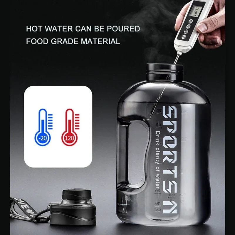 1.7L/2.7L Sports Water Bottle – Portable Large Capacity Gym and Cycling Cup for Fitness, Camping, and Men