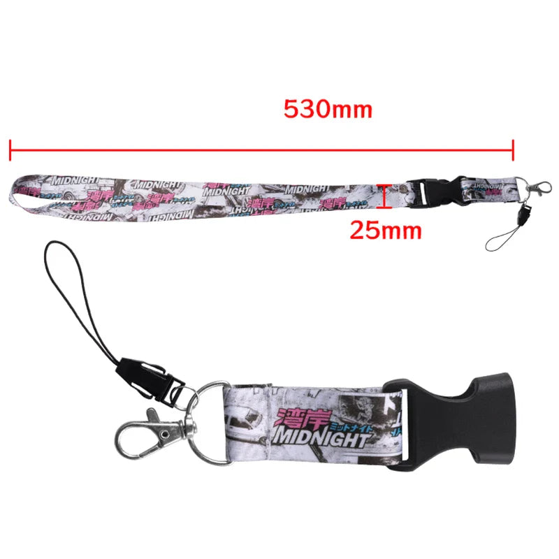 JDM Style Neck Lanyard Keychain – ID Card, Phone & Key Holder for Auto & Motorcycle