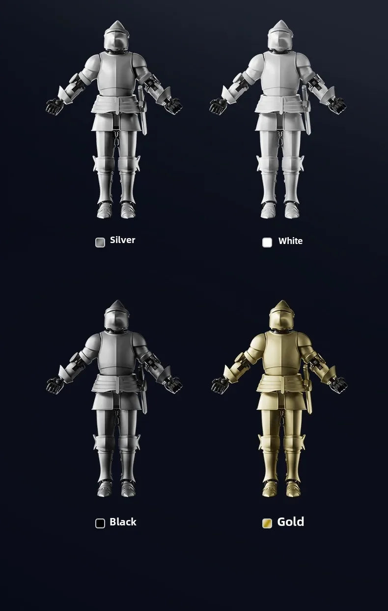 Knight Paladin Action Figure – 13-Joint Movable 3D Printed Shapeshift Robot Toy for Kids & Gifts