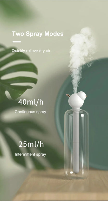 USB Portable Air Humidifier with LED – Silent Aroma Diffuser & Mist Maker for Car, Home, Office, Detachable Design