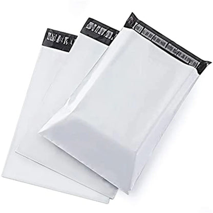 50PCS White Courier Bags – Self-Adhesive Plastic Mailing & Shipping Envelopes
