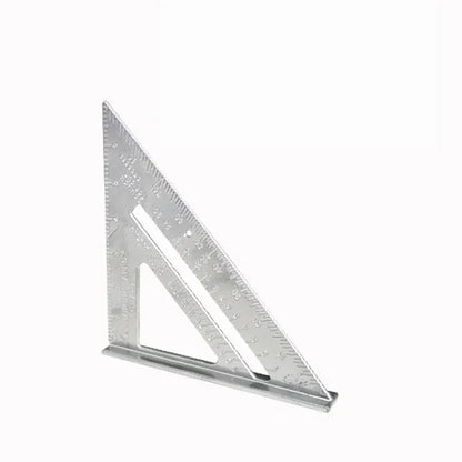 7 Inch Aluminum Alloy Triangle Ruler — Metric Angle Protractor Speed Square for Woodworking