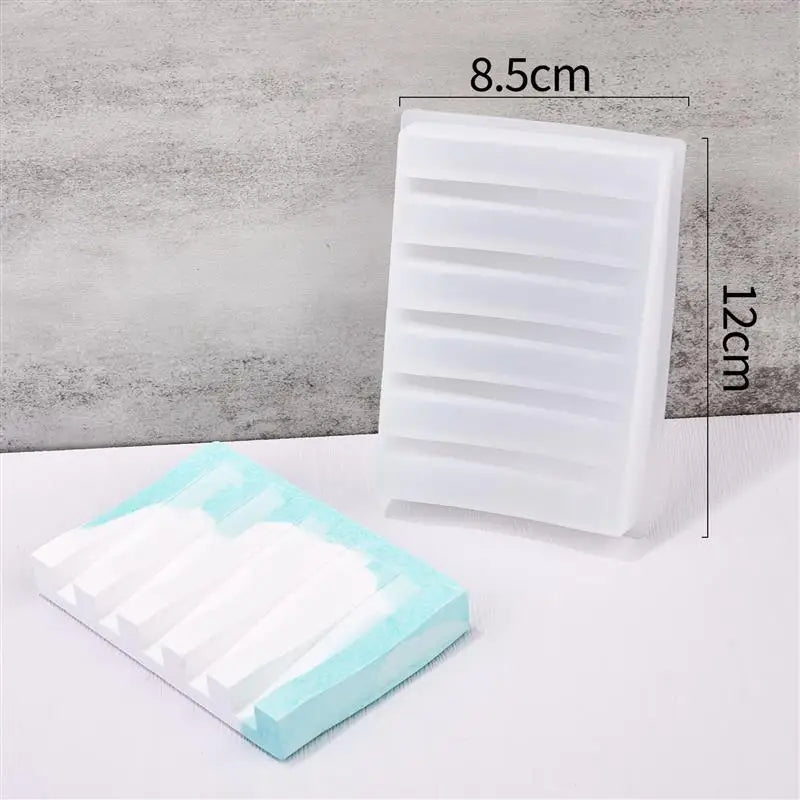 DIY Silicone Soap Dish Mold – Epoxy Resin Soap Holder with Drain, Practical Storage Box for Home Decoration
