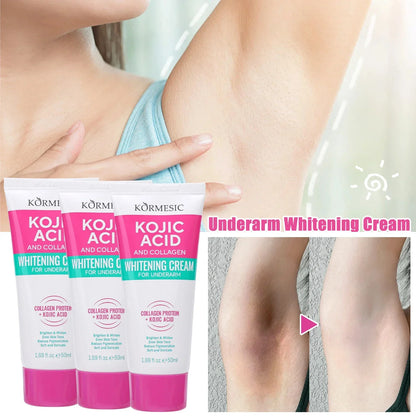 Whitening Cream for Underarms, Knees & Inner Thighs – Brightening Moisturizing Body Serum for Even Skin Tone Care
