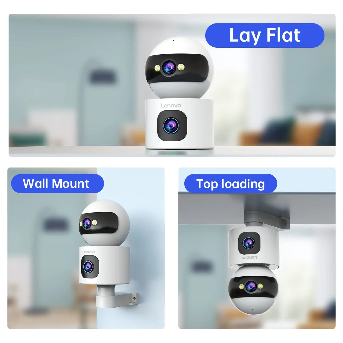 Lenovo 4K IP Camera – 5G WiFi Dual-Lens Smart Home CCTV, Wireless Surveillance with Auto Tracking, Security & Baby Monitor