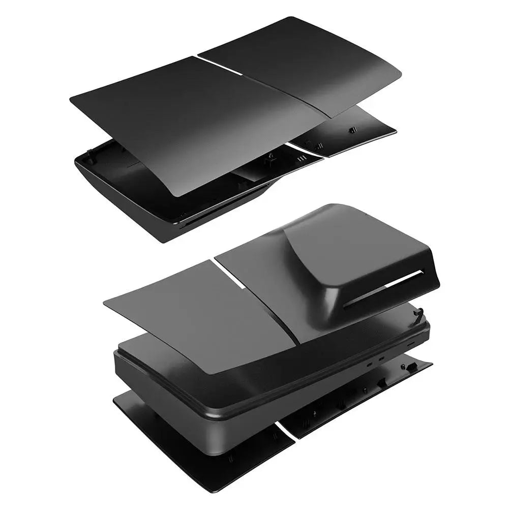 Black Replacement Faceplate for PS5 Slim – Digital & Optical Drive Version Protective Hard Shell Cover