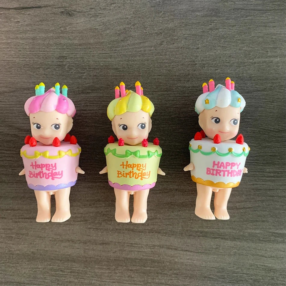Sonny Angel Birthday Cake Series Mini Figures — Collectible Decorative Doll Toys, Kids Gift & Car/Office Decor
