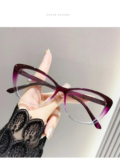 Fashion Cat Eye Reading Glasses – Luxury Anti-Blue Light Eyewear for Women & Men with Presbyopia