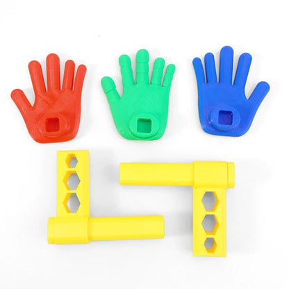 3D Printed Rock Paper Scissors Hand Toy - Extendable Interactive Clapper & Stress Relief Game