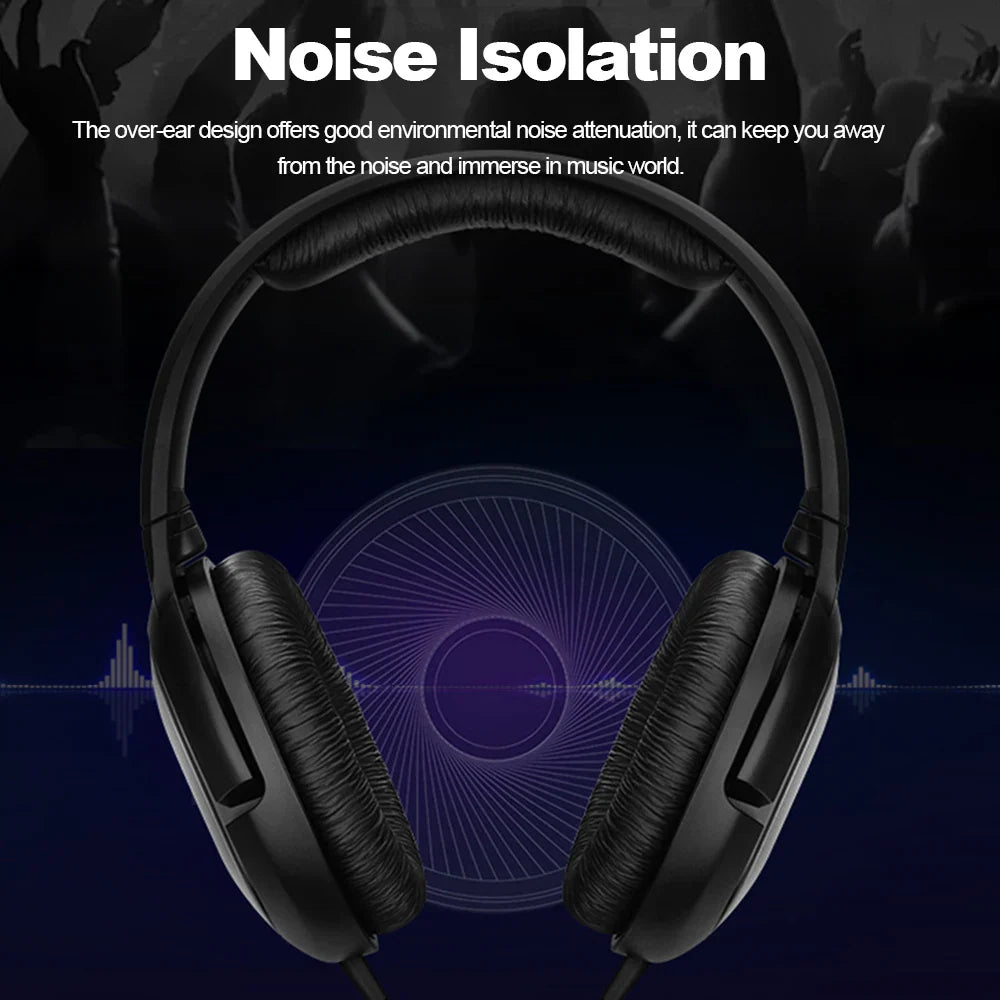 Sennheiser HD 206 Wired Headphones – Deep Bass Stereo Noise-Isolating Earphones for Sports & Gaming