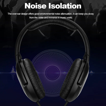Sennheiser HD 206 Wired Headphones – Deep Bass Stereo Noise-Isolating Earphones for Sports & Gaming