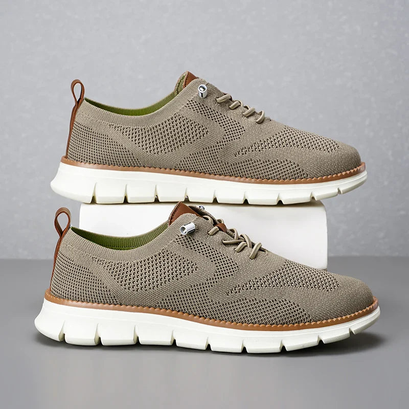 Men's Casual Sports Shoes - Anti-Slip, Wear-Resistant, Breathable Cushioning with Color Blocking Design