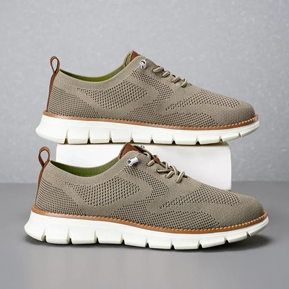Men's Casual Sports Shoes - Anti-Slip, Wear-Resistant, Breathable Cushioning with Color Blocking Design