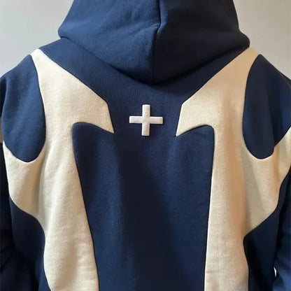 American Retro Devil Print Hoodie - Y2K Harajuku Zip-Up Streetwear Sweatshirt