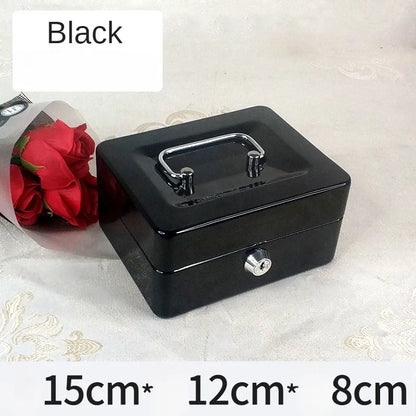 Security Cash & Key Safe Box — Steel Lockable Money, Coin, and Jewelry Storage for Home and Shop