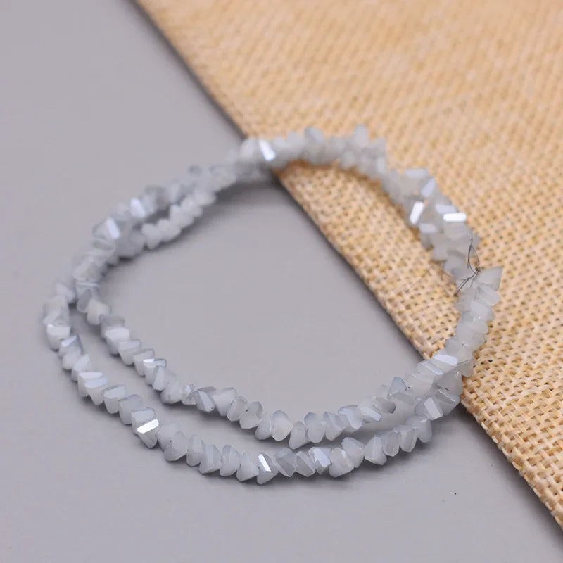 Yanqi Triangle Crystal Beads - 38 Colors 4mm Loose Glass Beads for DIY Jewelry Making Earrings Necklace Crafts