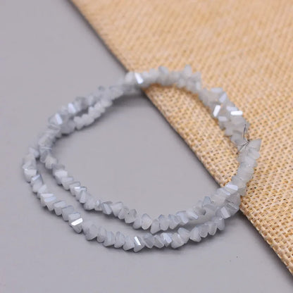 Yanqi Triangle Crystal Beads - 38 Colors 4mm Loose Glass Beads for DIY Jewelry Making Earrings Necklace Crafts