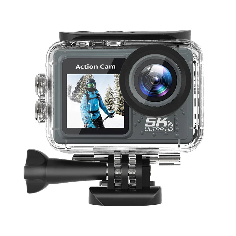 4K 5K Action Bicycle Camera with Electronic Stabilizer – WiFi Sport Helmet Video Recorder Compatible with GoPro