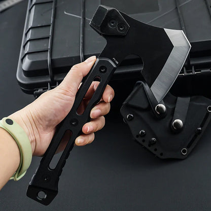 HX OUTDOORS Mercenary Full Tang Camping Axe – Tactical Hatchet, Multifunctional Hunting Tool & Tomahawk Hammer