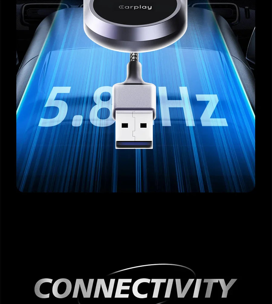 2025 Upgrade Wireless CarPlay & Android Auto AI Box – Dual-Band WiFi Bluetooth Auto Connect for iPhone & Android