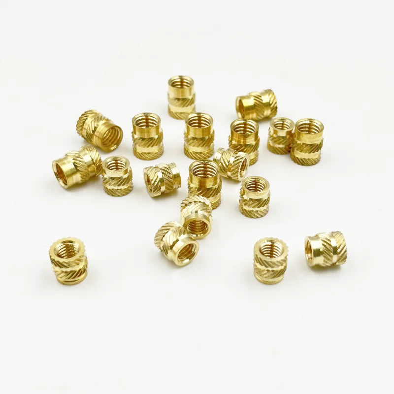 Brass Insert Nut Set M2–M6 – Knurled Hot Melt Threaded Copper Nuts for 3D Printing & Injection Molding