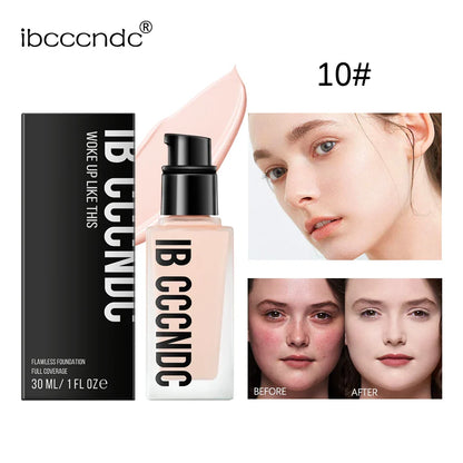 Flawless All-Day Waterproof Concealer & Foundation – 6-Color Full Coverage Moisturizing Makeup for Women