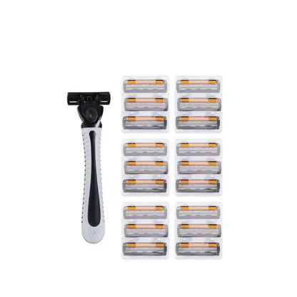 Men’s 3-Layer Reusable Safety Razor – Brand New Design with Imported Blades & Multi-Tool Replaceable Head