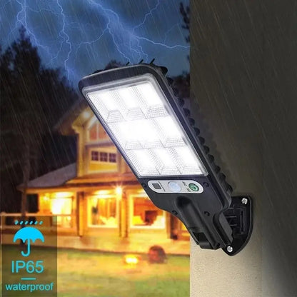 1~4pcs Solar Lights Outdoor: 3 Mode Waterproof Motion Sensor Security Lighting LED Wall Street Lamp for Garden - 108/117COB