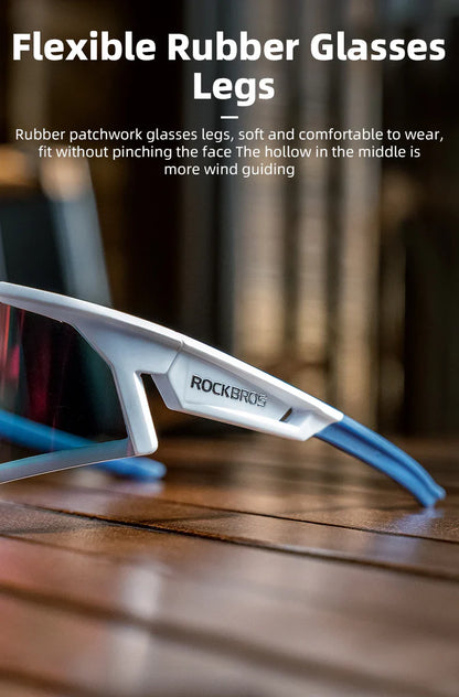 ROCKBROS Cycling Glasses — Photochromic & Polarized Bike Sunglasses for MTB, Road & Outdoor Sports