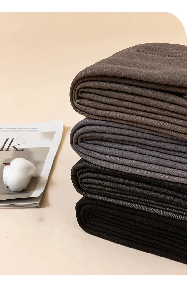 Women’s Thicken Thermal Fleece Leggings – High Waist Winter Tights, Slim Elastic Pantyhose