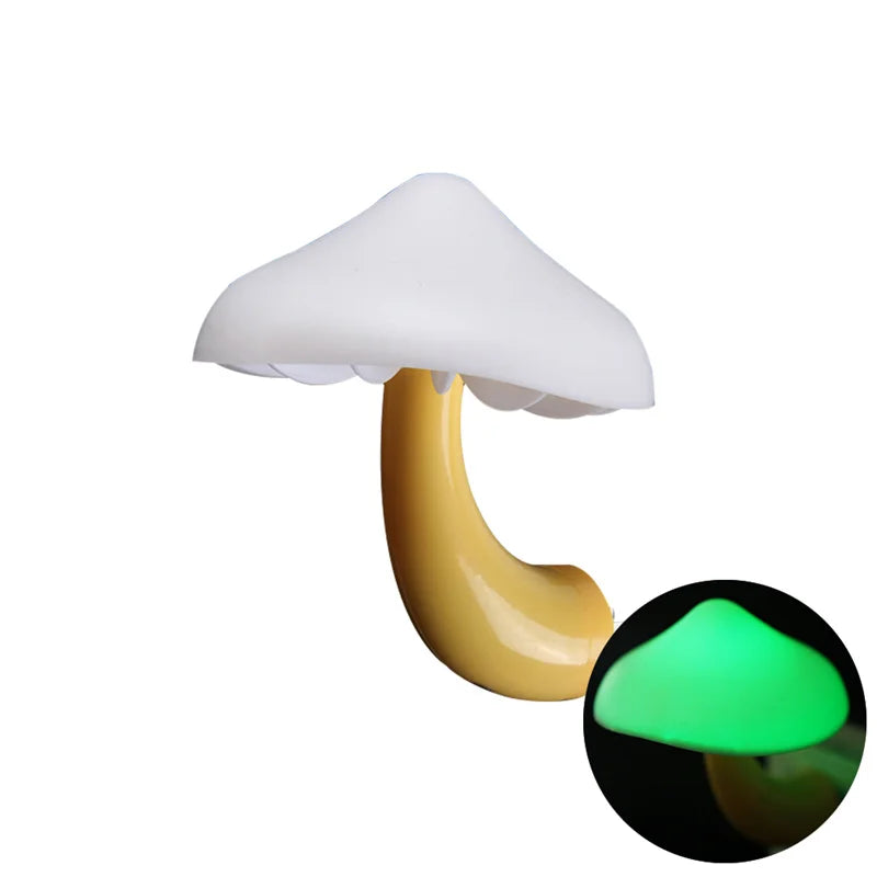 Mushroom Shape LED Night Light – Automatic Light Sensor Wall Lamp for Bedroom & Toilet Ambient Home Decor
