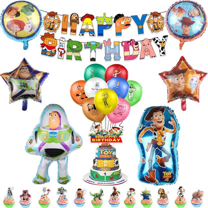Disney Buzz Lightyear Foil Balloon – Toy Story Latex Party Decoration & Cake Topper for Kids