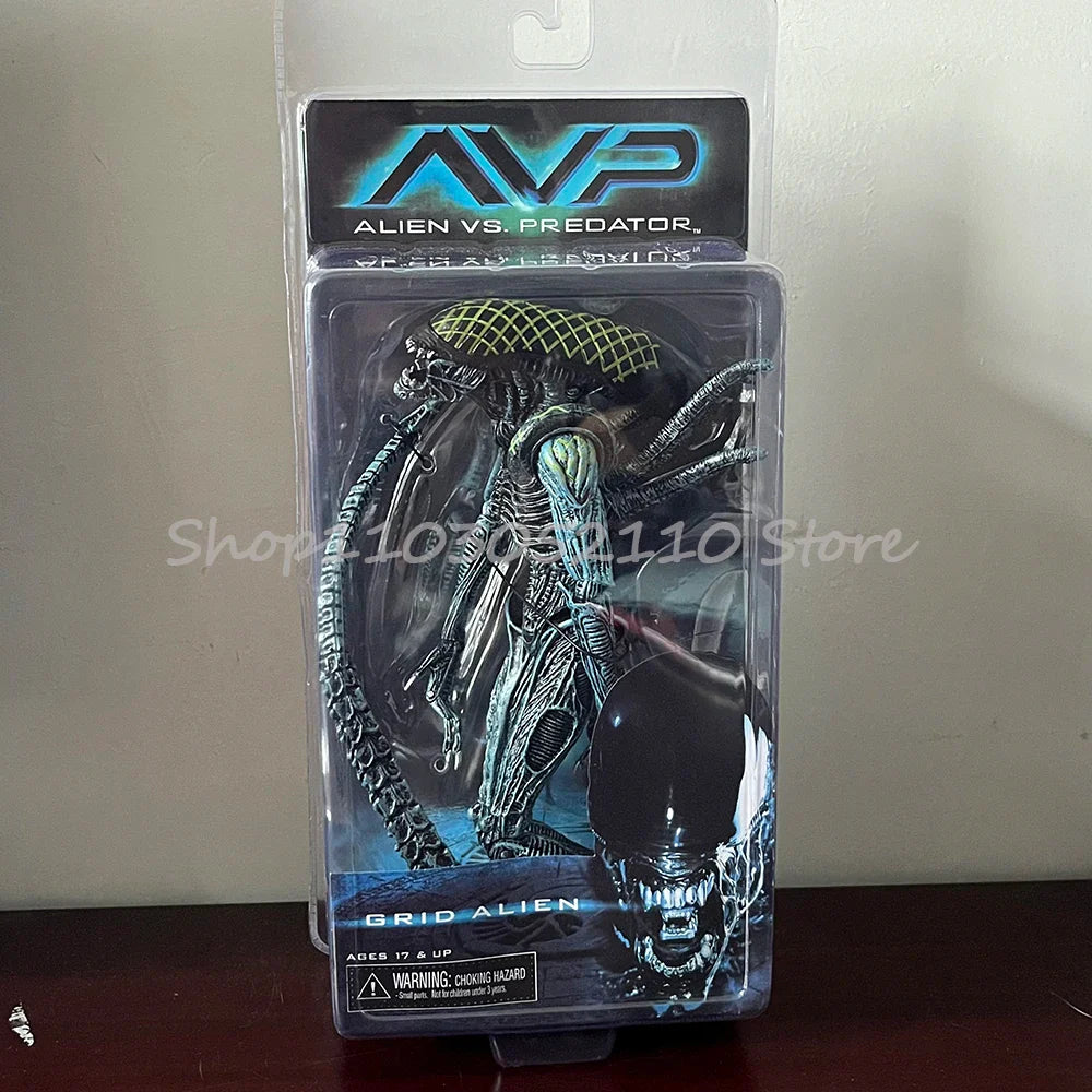 NECA Grid Warrior Xenomorph Action Figure – Alien vs Predator Collectible Toy Gift