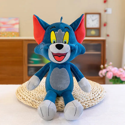 35/45/65cm Cute Cat & Mouse Plush Doll — Large Tom & Jerry Cartoon Stuffed Toy, Children's Soothing Companion Gift