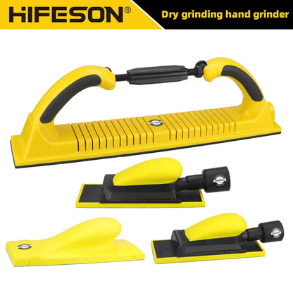 HIFESON Handheld Sander: Manual Sandpaper Tool with Dust Extraction - Ideal for Metal and Wood Work, Hand Polisher Grinding Machine