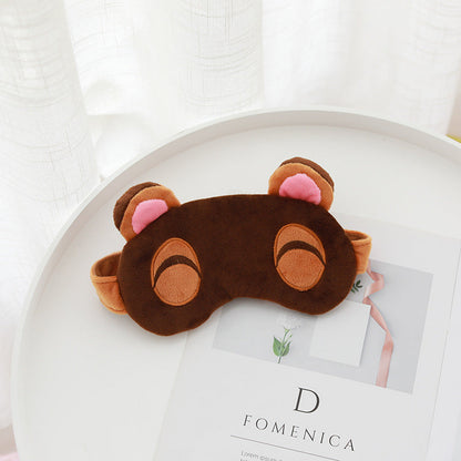 Animal Crossing Sleep Mask – Tom Nook & Timmy/Tommy Plush Eyeshade, Cute Cartoon Cosplay Eye Cover & Travel Blindfold