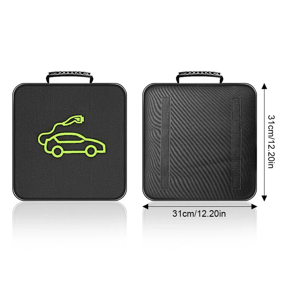 Waterproof Electric Car Charger Storage Bag – Fire Retardant EV Charging Cable & Socket Carry Case